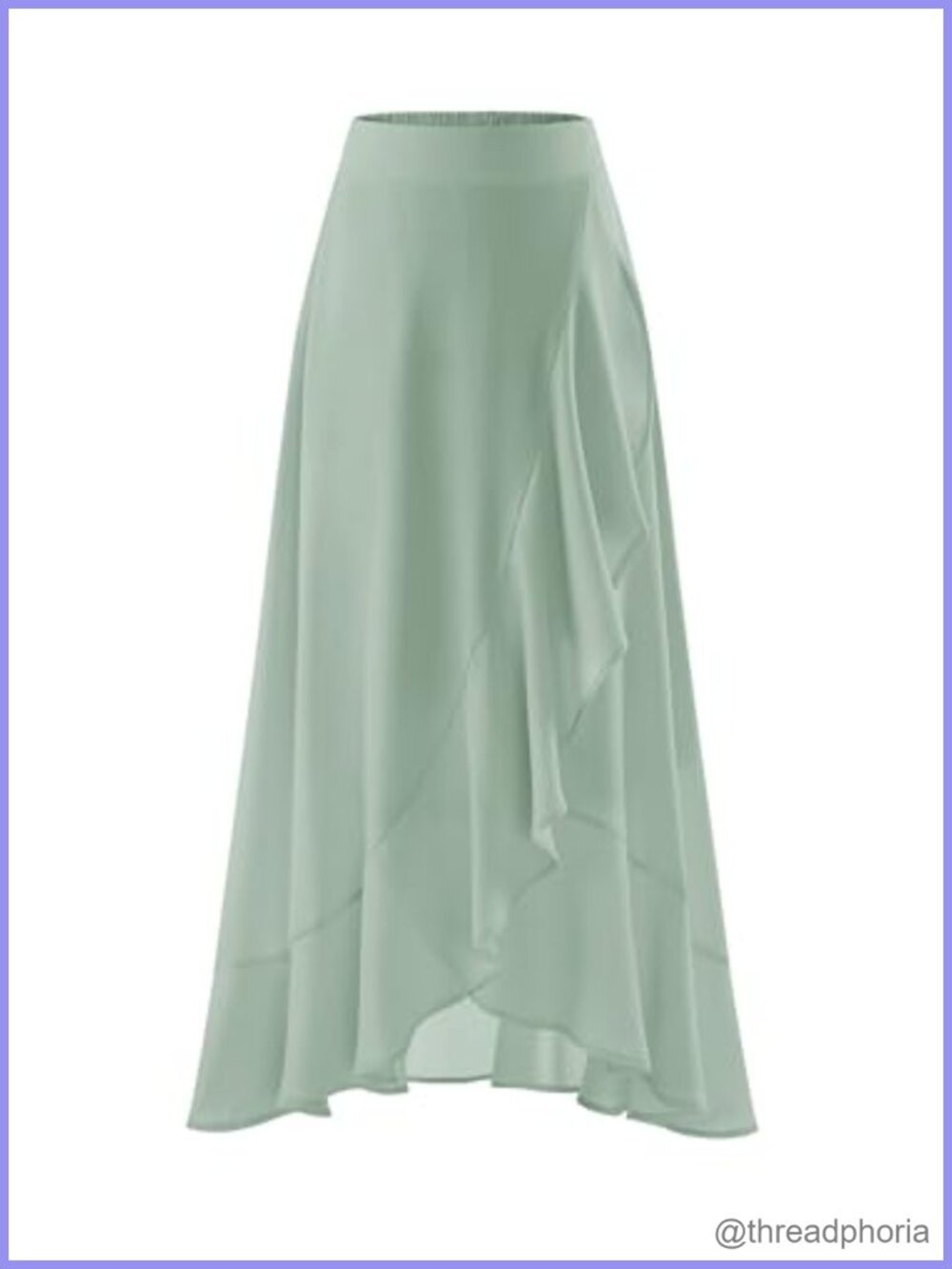 Flowy Long Chiffon Ruffle Tiered A-Line Skirt